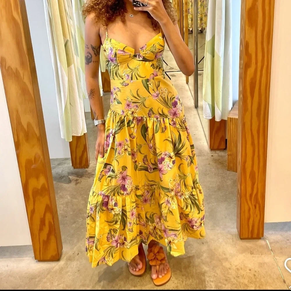 FARM Rio Flowers Long Dress Size XL - Picture 2 of 11